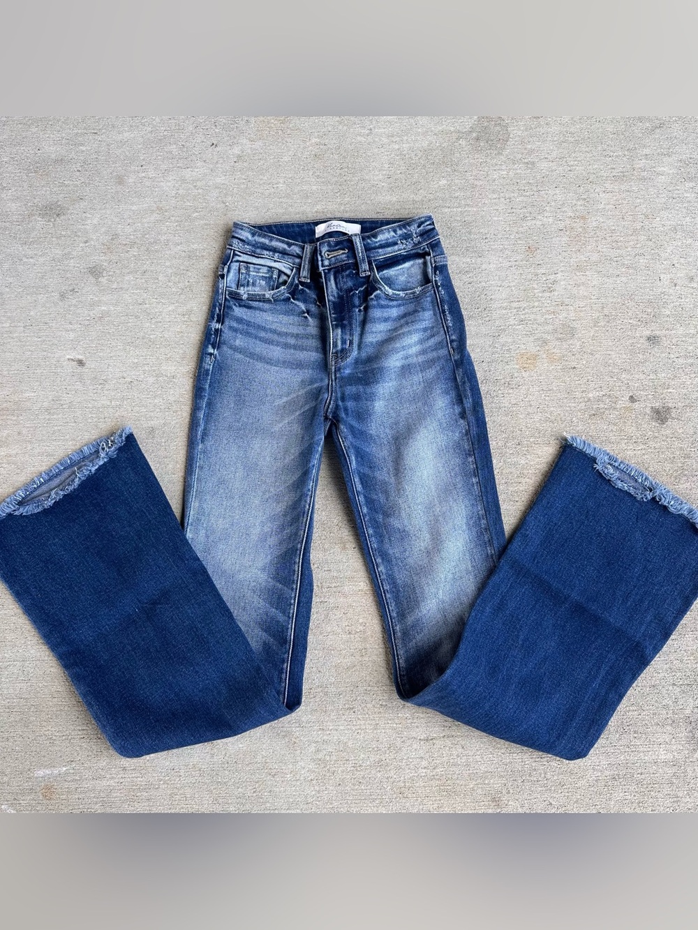 Kancan Raw Hem Flare Jeans Size 24